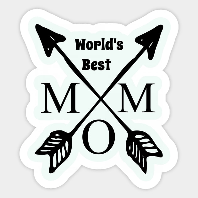 World's Best MOM Crossed Arrows Sticker by Bunnuku